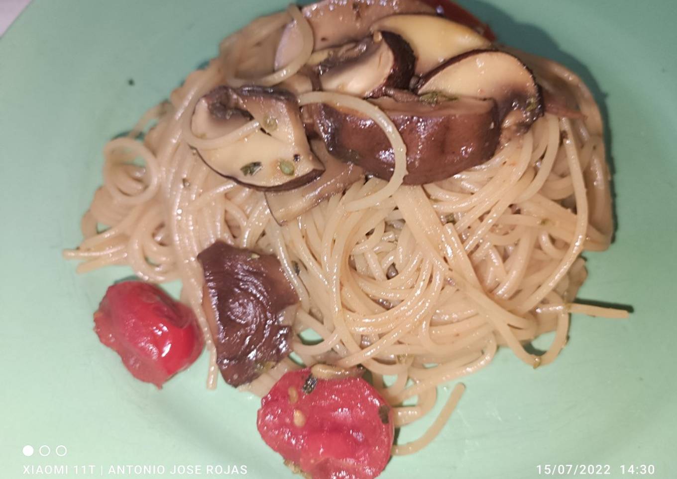 Spaghettini con setas