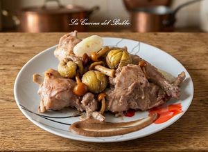 Foto di Coniglio con Castagne e Funghi
