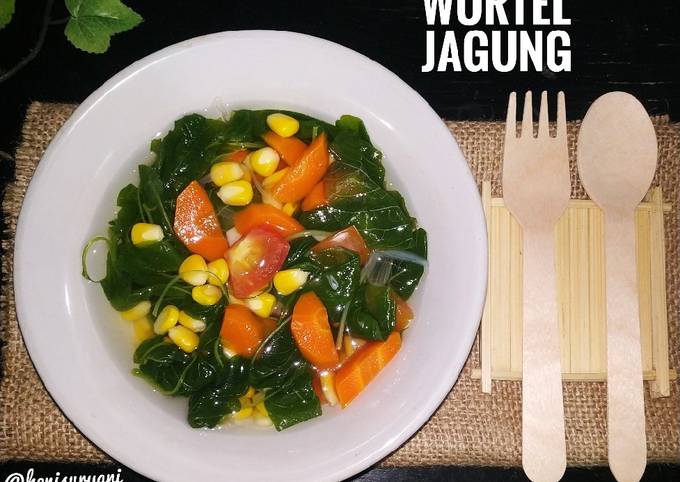 Resep 118. Bening Bayam Wortel Jagung yang Bisa Manjain Lidah