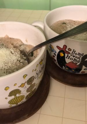 Una foto de Sopa de avena con caldo natural