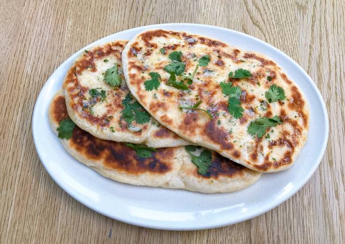 Steps to Make Any-night-of-the-week Super simple Garlic naan bread