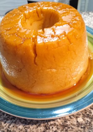 Una foto de Flan sin lácteos y sin huevos!!!