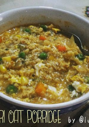 Foto resep Kari Oat Porridge (Bubur Kari Oatmeal)