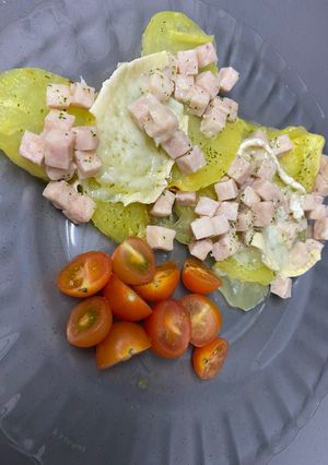 Foto principal de Patata con pavo y queso de rulo de Cabra con Lékué
