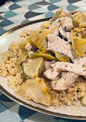 Foto di Cous cous con tacchino e carciofi