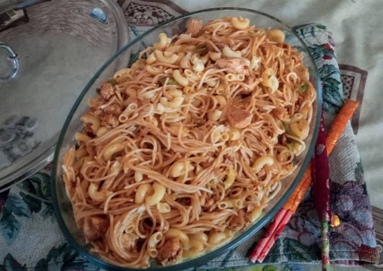 Steps to Prepare Perfect Chicken Fajita Spaghetti