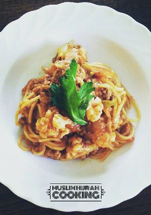 Foto resep Beef Spaghetti with Olive Sauce