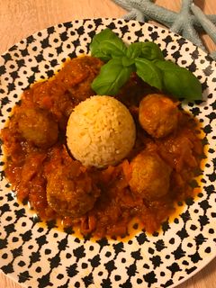 Zdjęcie przepisu Klopsiki drobiowo-dyniowe z imbirem.