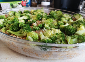 Húsos-rizses rakott brokkoli 🍚🥦 recept fotója
