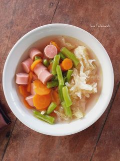 Foto resep Sayur sop jamur salju dan sosis