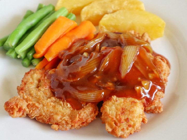 Resep Crispy Chicken Steak with Teriyaki Sauce (Simple yet Tasty!) yang Lezat