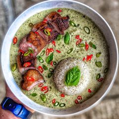 A picture of Thai Green Curry w/ Duck.