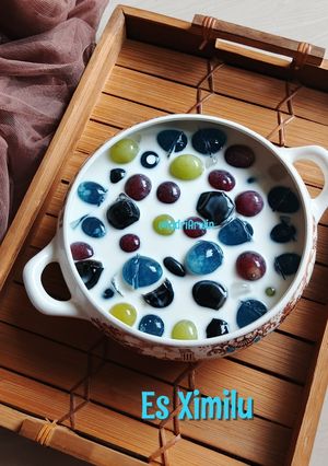 Foto resep Es Ximilu Creamy dengan Jelly Ball Bunga Telang