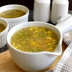 A picture of Sweet Corn Veg Soup.