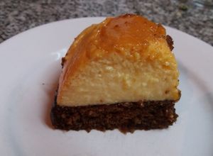 Una foto de Chocoflan (sin horno)