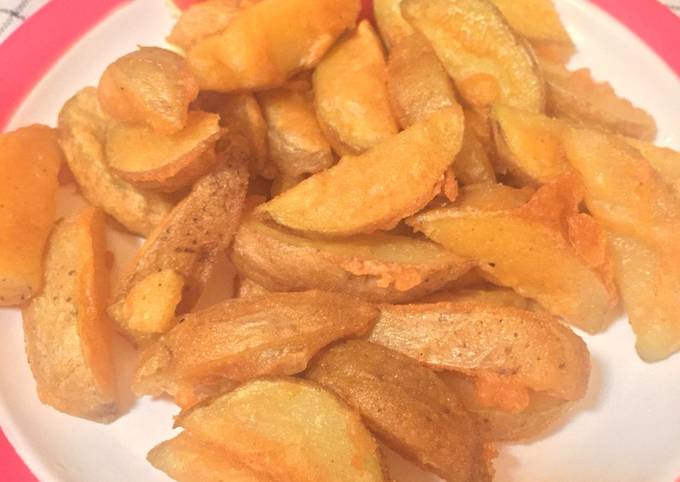 Resep Potato wedges simpel abis Anti Gagal