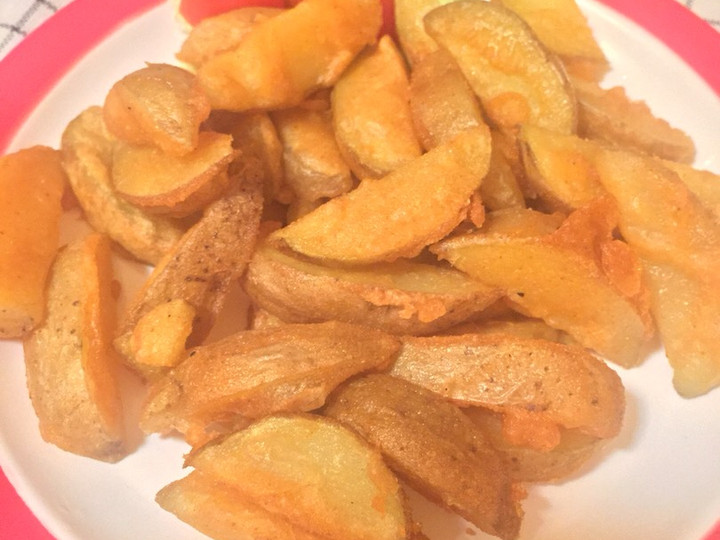 Resep Potato wedges simpel abis Anti Gagal