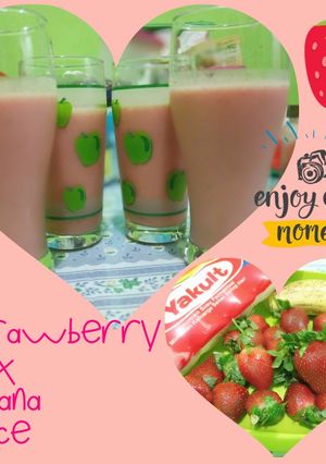 Foto resep Strawberry Mix Banana Juice