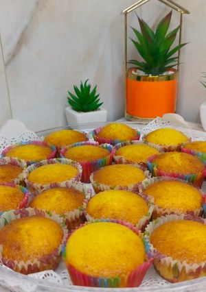 صورة لوصفة كب كيك ذرة بالبرتقال 🍊