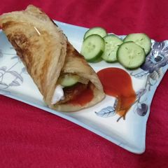 A picture of Kabab roll.