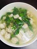 แกงจืดใบโหระพา