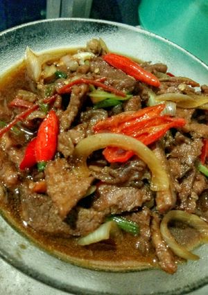 Foto resep Cah sapi pedas manis