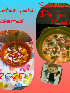 Una foto de Salmorejo🍅🍅 casero con TM5 a mi manera