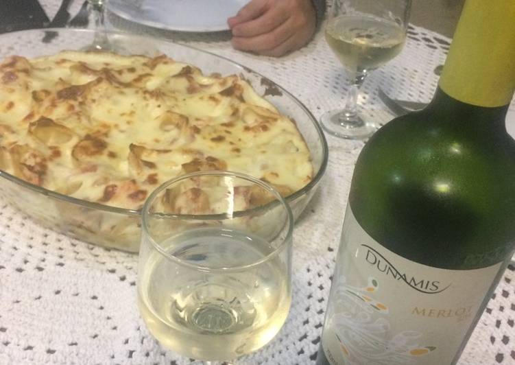 Conchiglione com camarão e presunto de parma - Tudogosreceitas