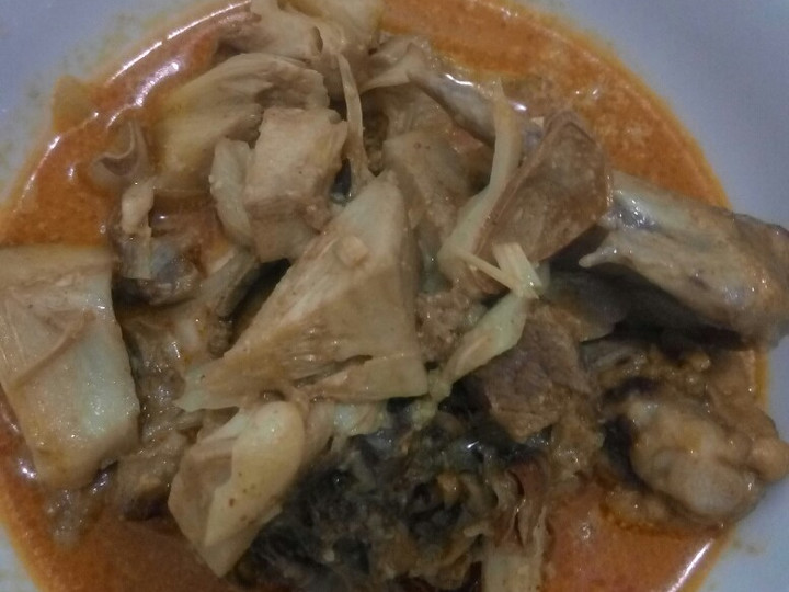 Bagaimana Membuat Gulai ayam nangka bumbu sajiku.. Anti Gagal