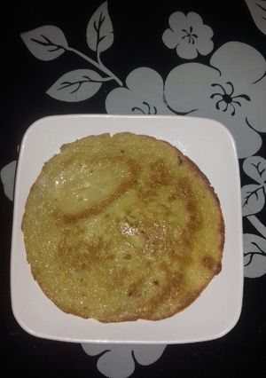 A picture of Fried egg with flour.