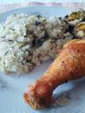 Quinua con espinas y pollo