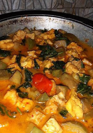 Foto resep Sayur terong daun telo kuah kuning