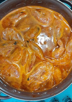 A picture of Veracruz-Style Dried Shrimp Soup (Caldo de Camarón Seco).