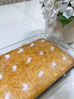 صورة لوصفة بسبوسه بالقشطه