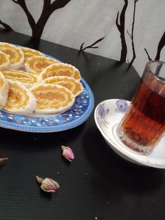 عکسی از دستور حلوا رولی