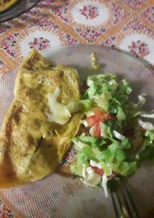 Una foto de Omelette relleno de zapallitos verdes