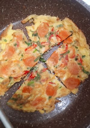 Foto resep Telur Dadar Sosis ala Pajeon Korea