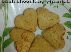 Hình của món Bánh khoai lang yến mạch.