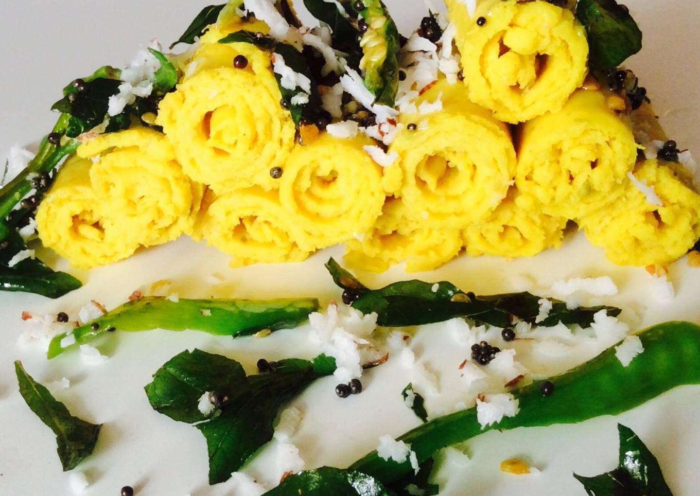 Raw Mango Oats Khandvi