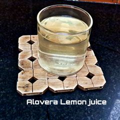 A picture of Aloevera lemon juice.