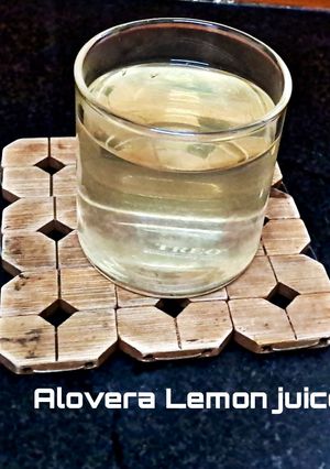 A picture of Aloevera lemon juice.