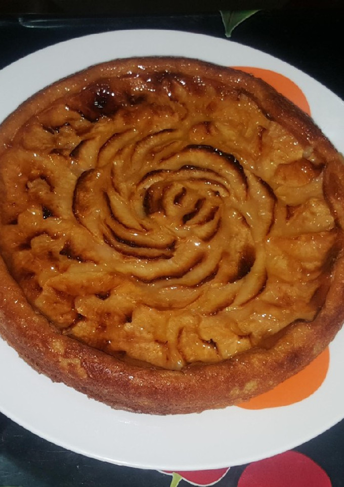 Una foto de Tarta de manzana sin huevo súper fácil