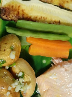Foto de Salmão com legumes