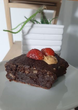 Una foto de Queque saludable de plátano con chocolate 🍫 🍌