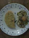Huevos revueltos con vegetales