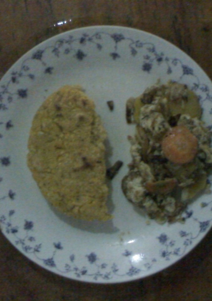 Una foto de Huevos revueltos con vegetales