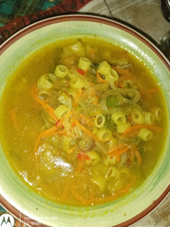 Una foto de Sopita vegana de tormenta