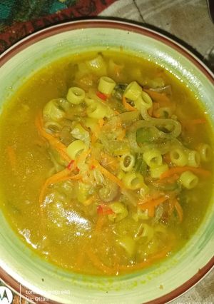 Una foto de Sopita vegana de tormenta