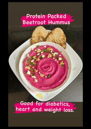 A picture of Beetroot Hummus.
