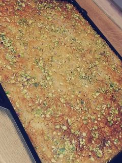 صورة لوصفة الكنافة السورية على أصولها 😋❤️ الكنافة بالجبنة 🧀
